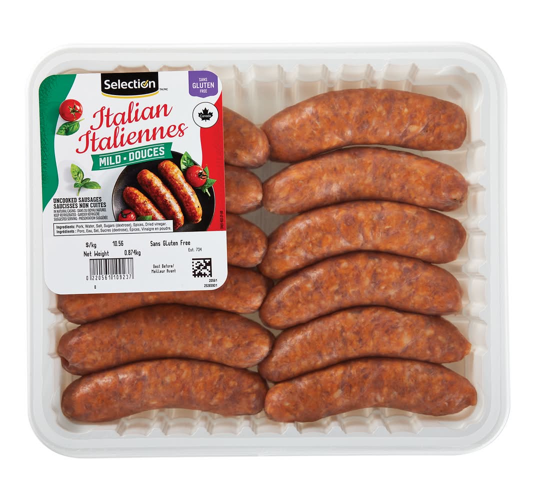 Selection Mild Italian Sausages