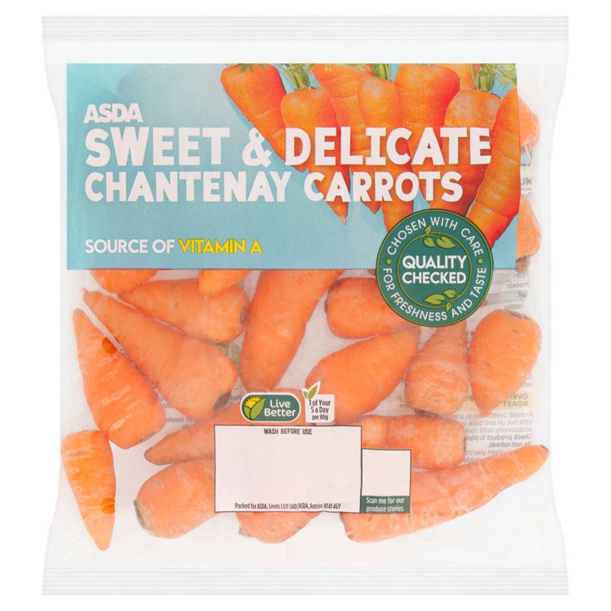 Asda Sweet & Delicate Chantenay Carrots 300g