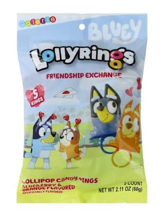 Bluey™ Lollyrings Flavored Candy Rings 2.1oz Bluey