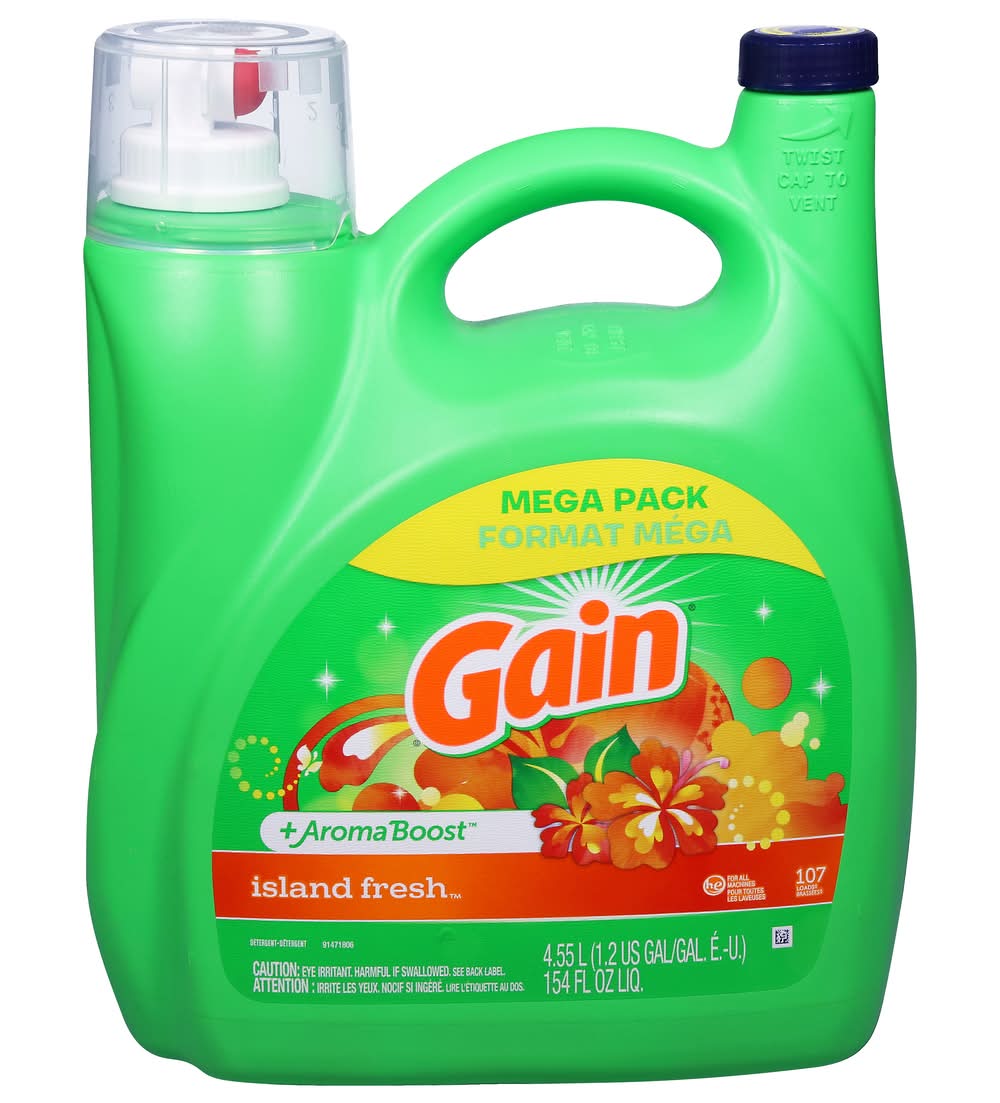 Gain +Aroma Boost Mega pack Island Fresh Detergent (154 fl oz)