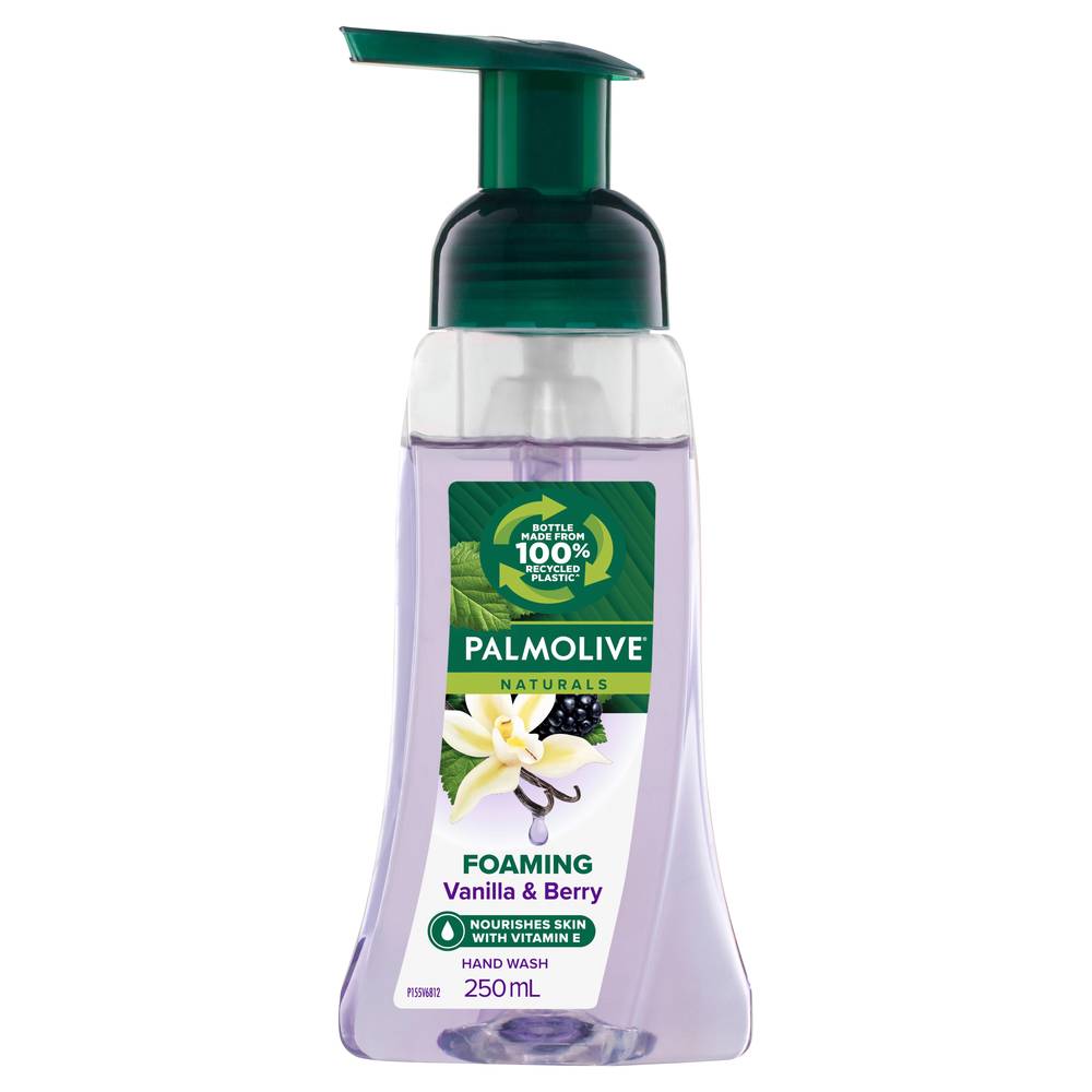 Palmolive Foaming Liquid Hand Wash Soap Pump Vanilla & Berry 250ml