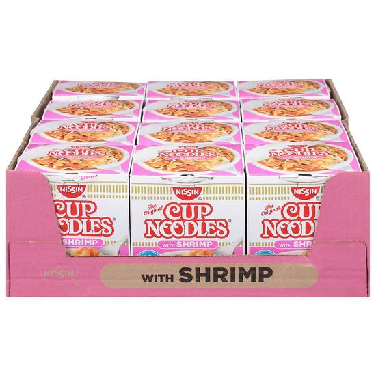 Nissin Cup Noodles Shrimp Ramen Noodle Soup (12 ct)