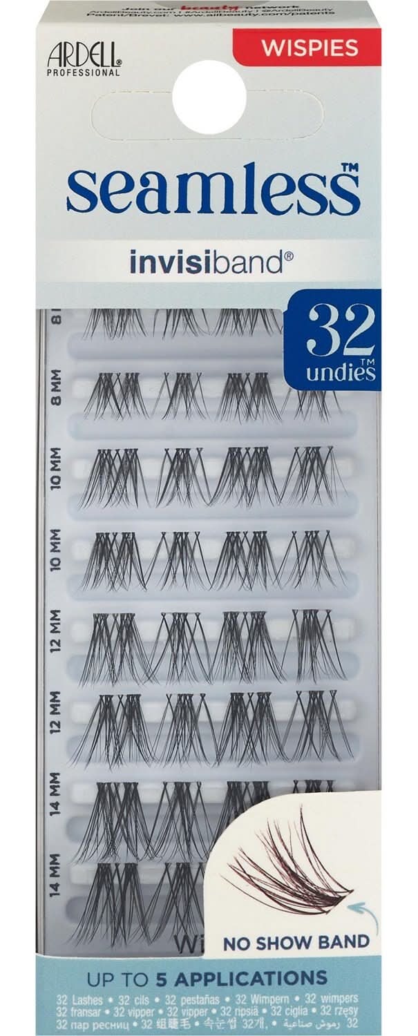 Ardell Seamless False Eyelashes Extension Wispies, Black (32 ct)