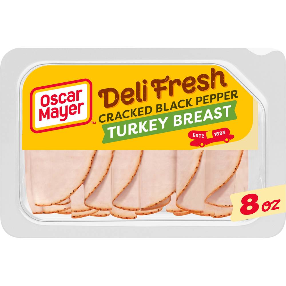 Oscar Mayer Deli Fresh Cracked Black Pepper Sliced Turkey Breast Lunch Meat