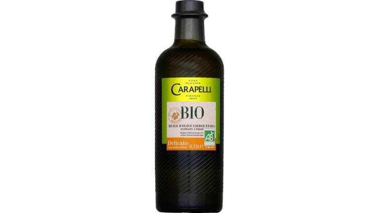 Carapelli Huile d'olive vierge extra Delicato bio La bouteille de 75 cl