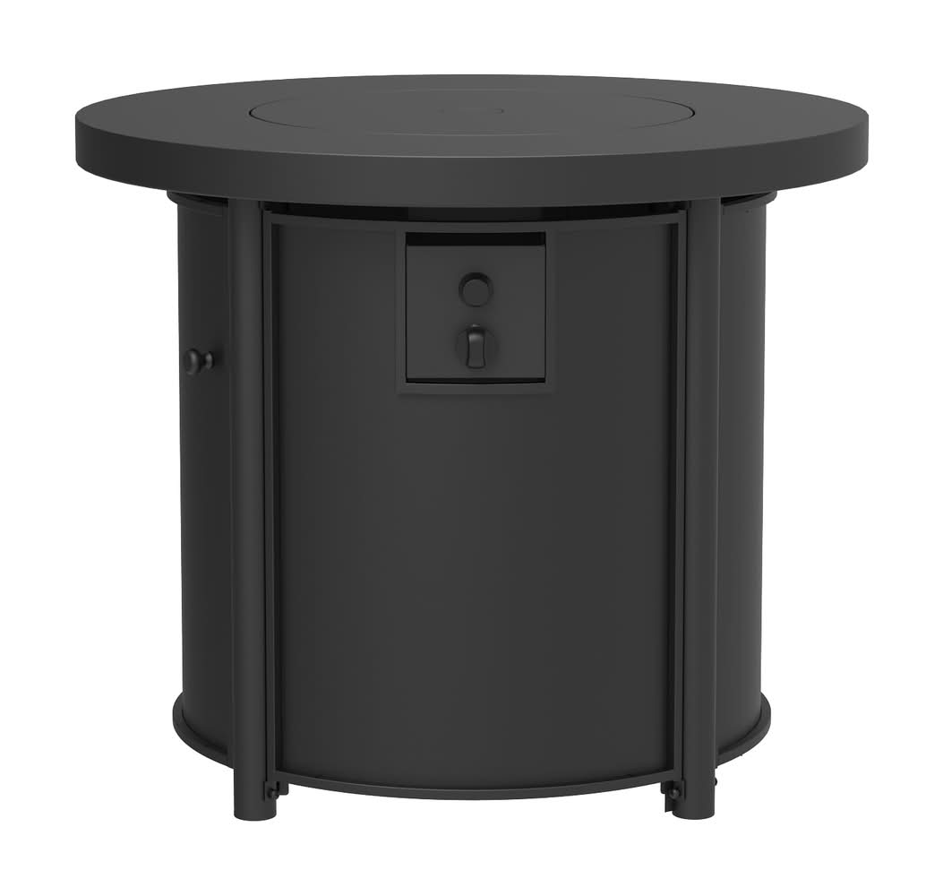 Style Selections 30-in W 50000 Maximum BTUs Steel Round Liquid propane Fire pit table