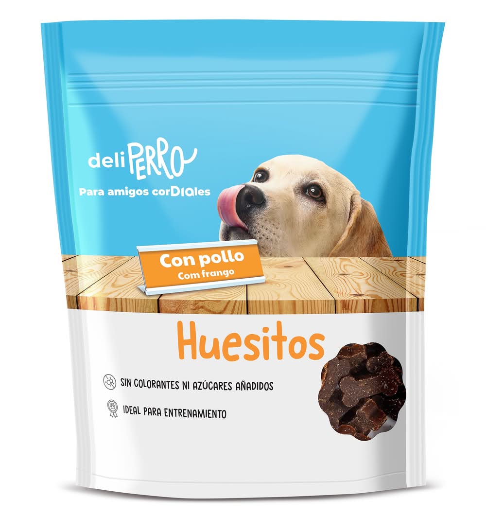 Snack Para Perros Huesitos Con Pollo Deliperro De Dia Bolsa 100 G