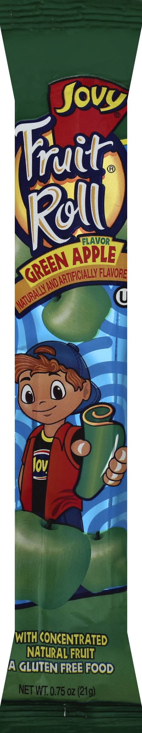 Jovy Fruit Roll Green Apple Candy (0.8 oz)