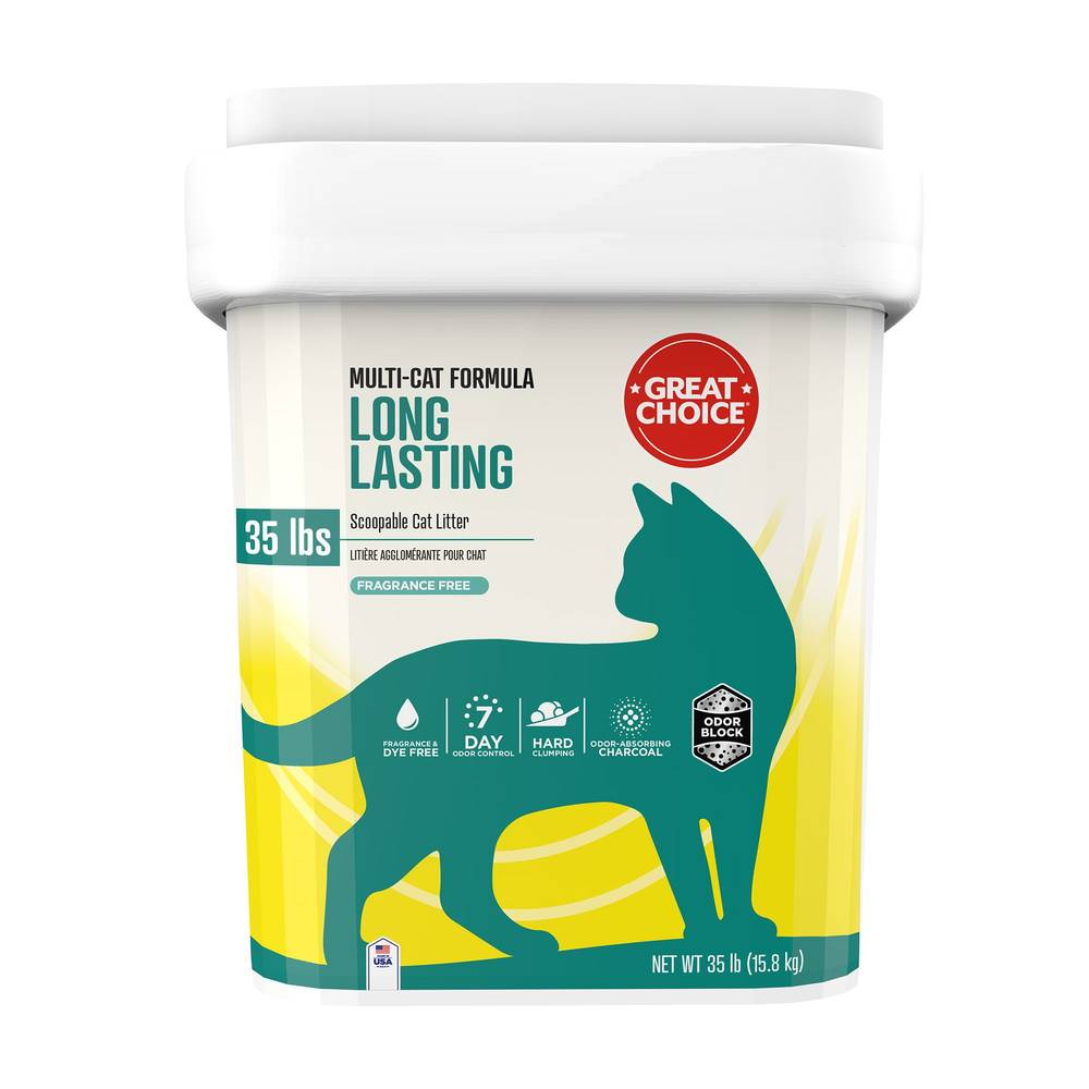 Great Choice Long Lasting Scoopable Fragrance Free Cat Litter