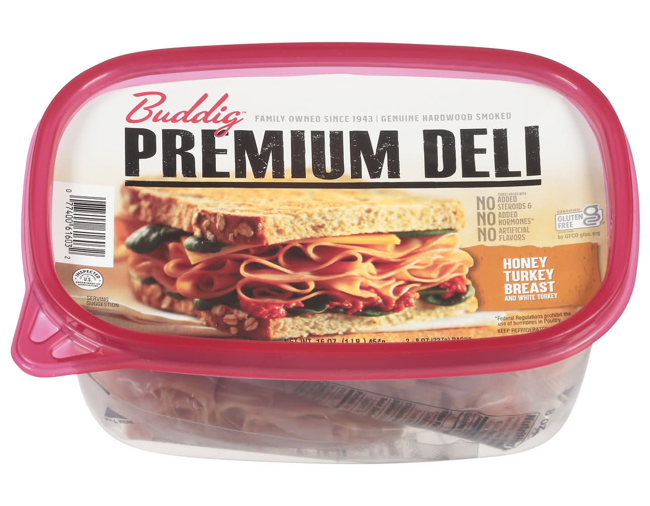 Buddig Premium Deli Smoked Honey Breast and White Turkey (16 oz)