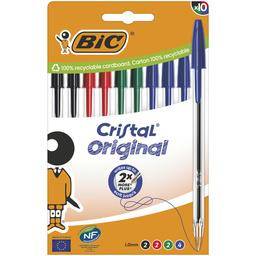 Bic - Stylos-Bille Cristal Original Pointe Moyenne (1.0 mm) couleurs assorties