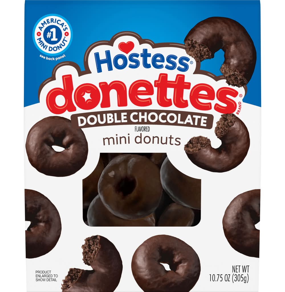 Hostess Donettes Mini Donuts, Double Chocolate (10.75 oz)