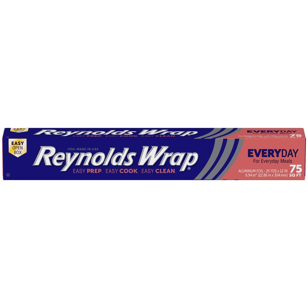 Reynolds Wrap Everyday Strength Aluminum Foil, 75 Square Feet