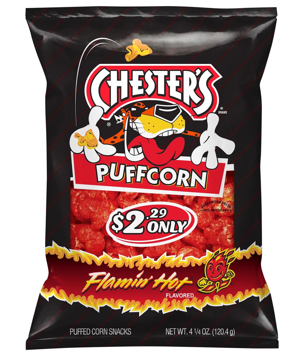 Chester's Puffed Corn Snacks, Flamin Hot (4.25 oz)