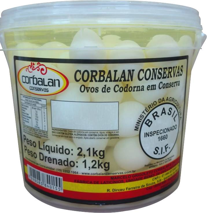 Corbalan · Ovos de codorna em conserva (1,2 kg)