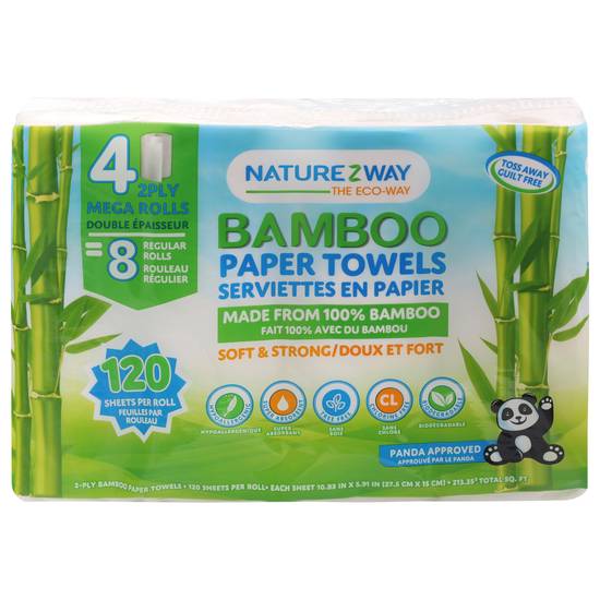 Nature Z Way Bamboo Paper Towels (4 ct)