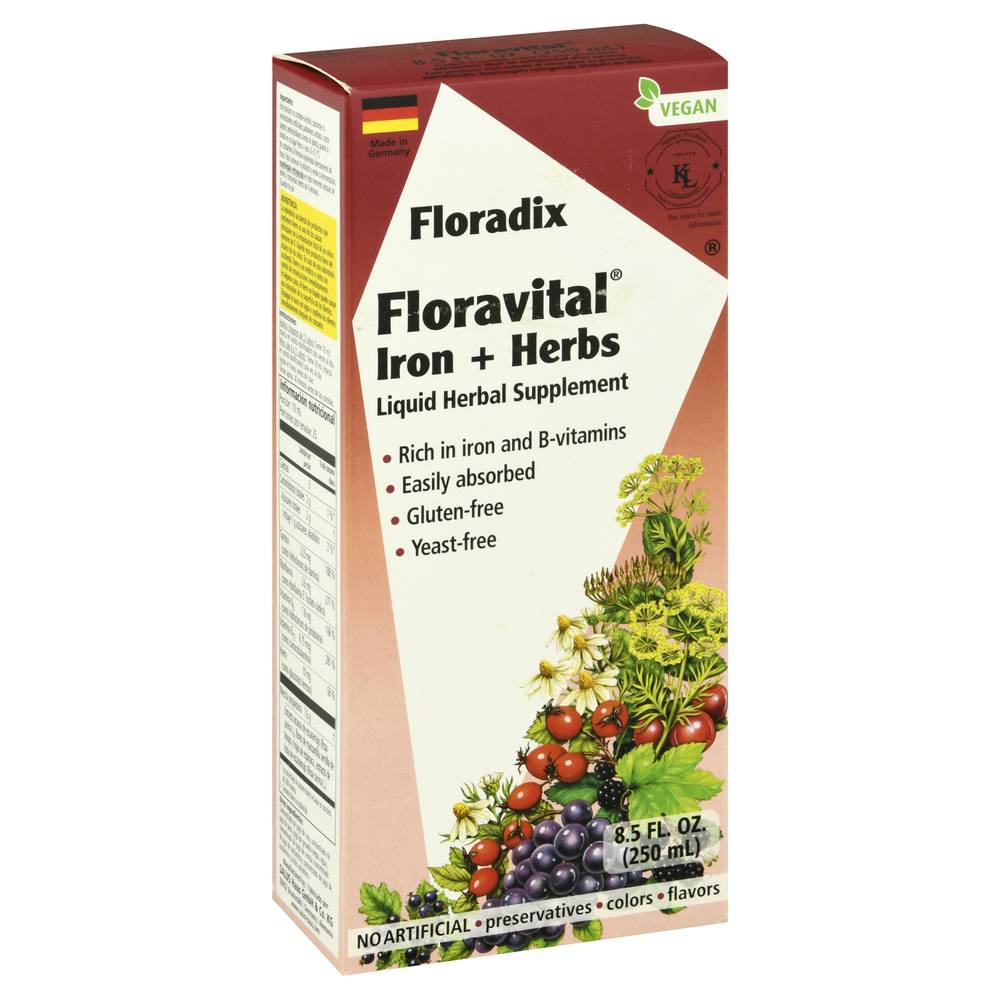 Floradix Floravital Iron & Herbs Herbal Supplement (8.5 fl oz)