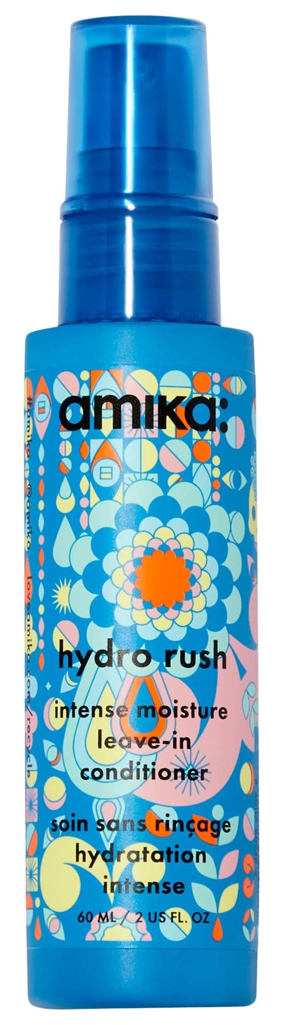 Amika Mini Hydro Rush Intense Moisture Leave-In Conditioner with Hyaluronic Acid 2 oz / 60 mL