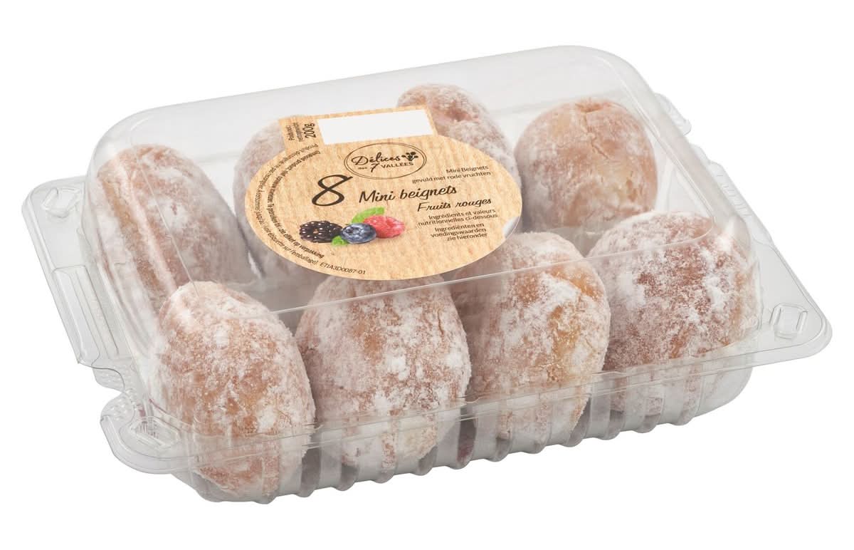 Délices des 7 Vallées Mini Beignets Fruits Rouges 8 Pièces 200 g