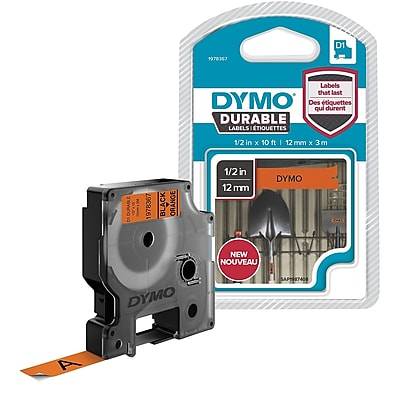 Dymo Label Maker Tape Black on Orange D1 1978367