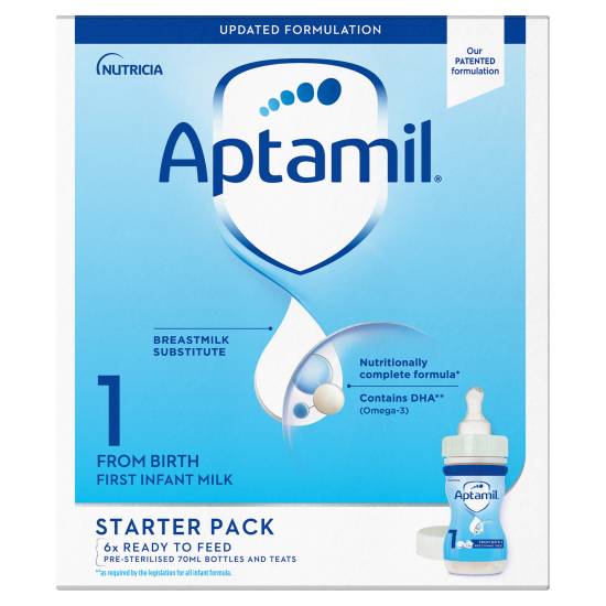 Aptamil First Infant Milk (6 pack, 70 ml)