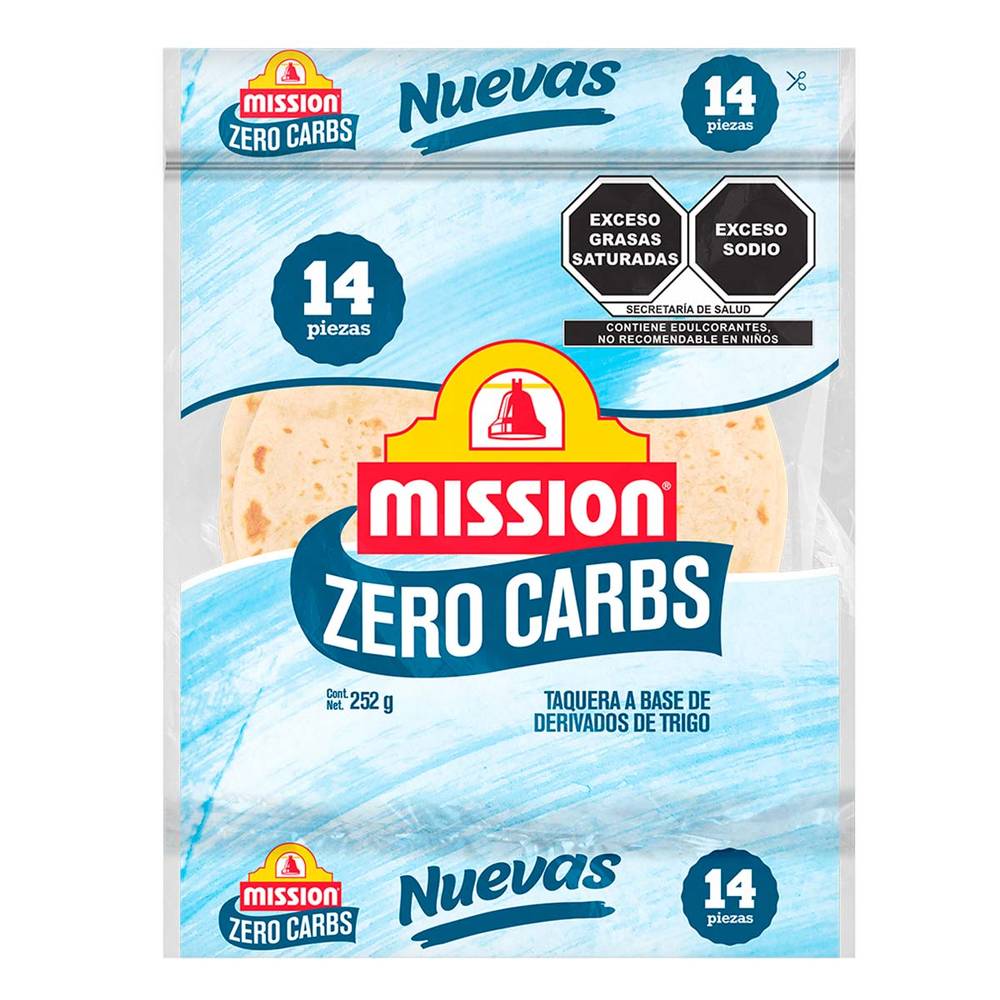 Mission · Zero carbs tortillas a base de derivados de trigo (14 un)