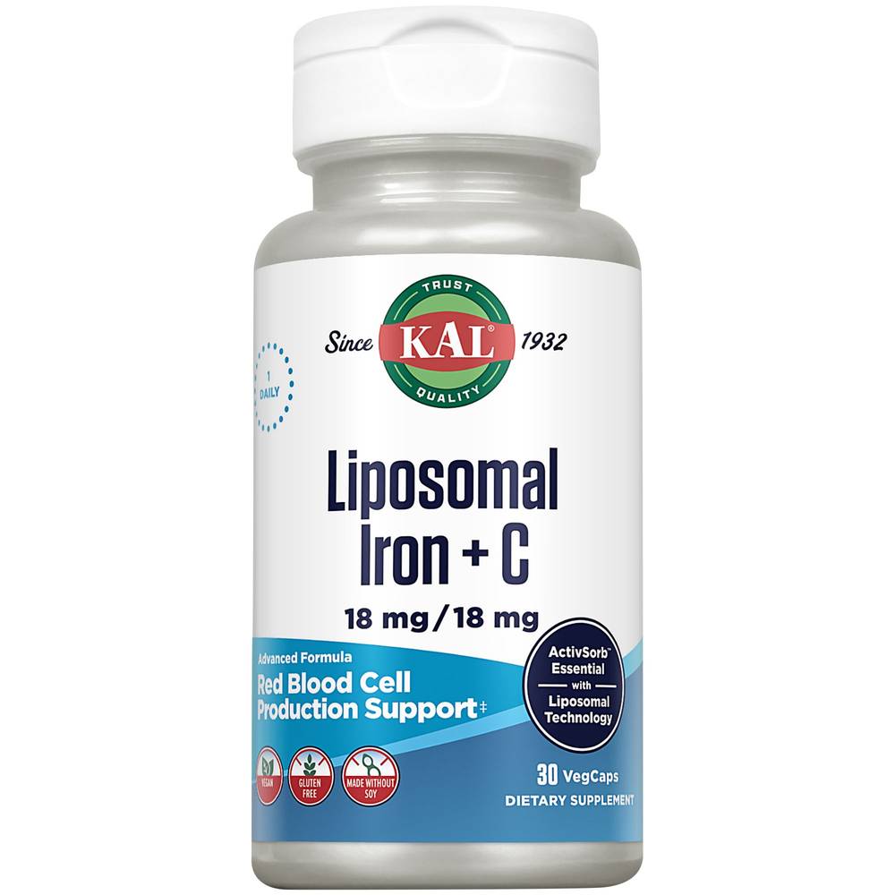 Liposomal Iron + C 18 Mg - (30 Vegetarian Capsules)
