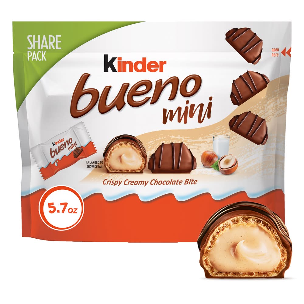 Kinder Bueno Mini Crispy Creamy Chocolate Bites, Crispy-Hazelnut Cream (5.7 oz)