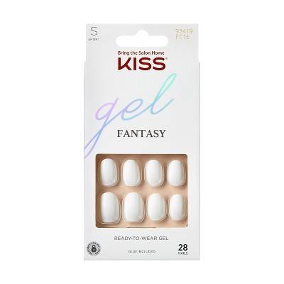 KISS Gel Fantasy Short Length Fake Nails (28 ct)