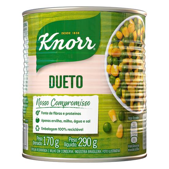 Knorr dueto ervilha e milho verde em conserva (170 g)