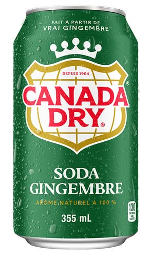 Canada Dry Soda Gingembre 355 Ml (Canette) / Canada Dry Soda Ginger Ale 355 ml (can)