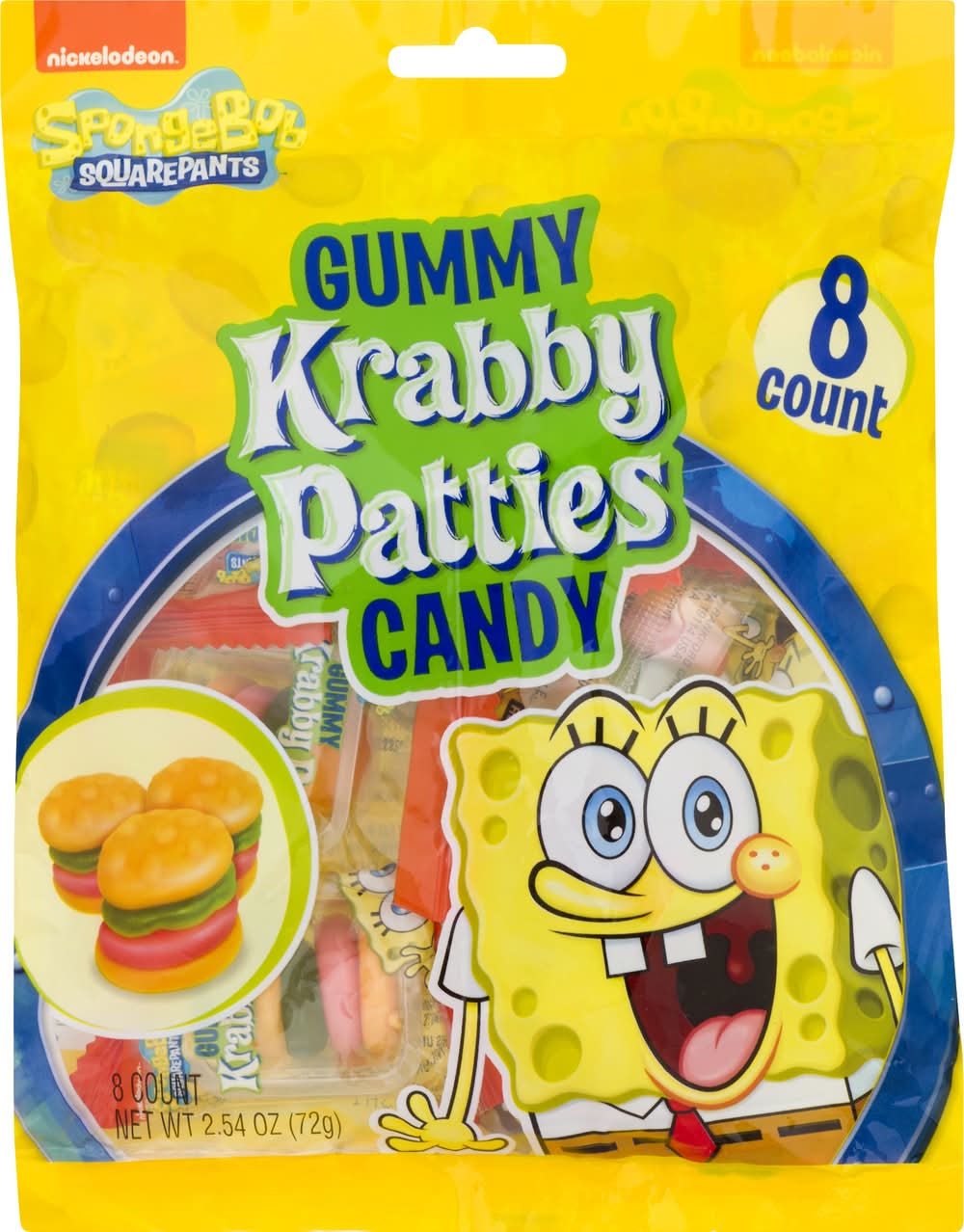 Nickelodeon Spongebob Squarepants Krabby Patties Gummy Candy (2.54 oz, 8 ct)