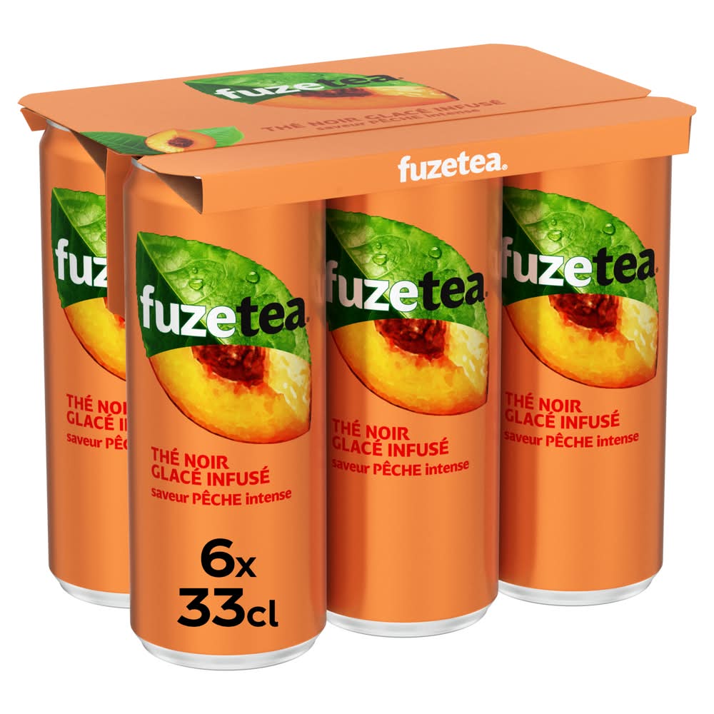 Fuze Tea - Boisson thé glacé, pêche intense (6 x 330ml)