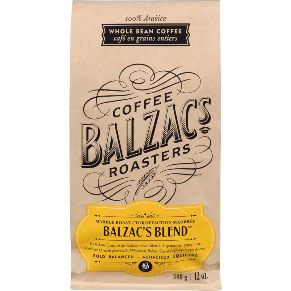 Balzac's Coffee Roasters Balzac's Blend Whole Bean Coffee (340 g)