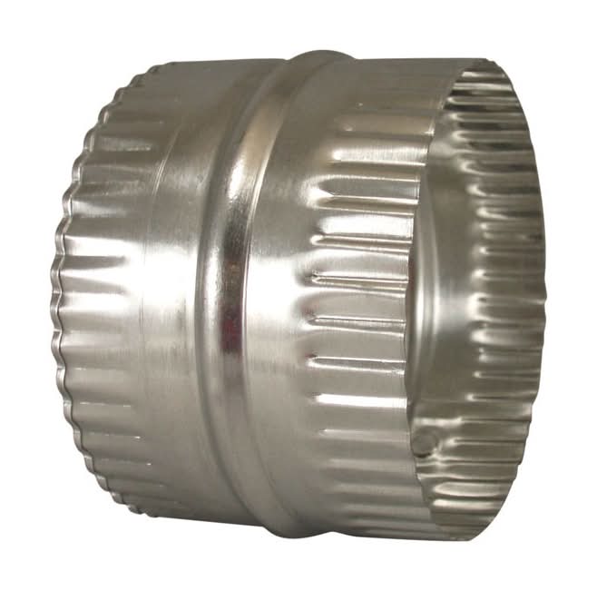 Deflect-O 3 In. L X 4 In. D Silver Aluminum Duct Connector