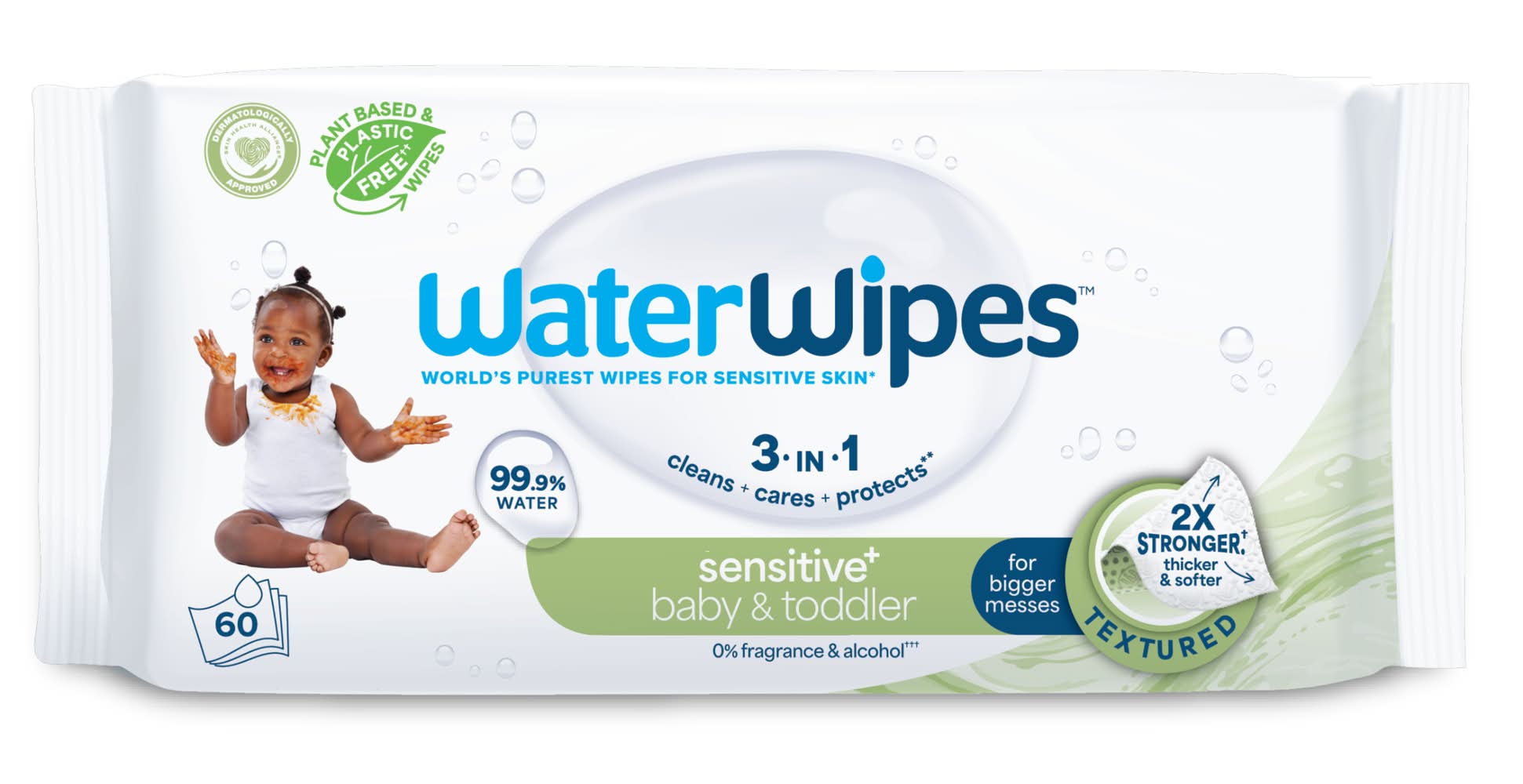 WaterWipes Biodegradable Textured Clean Toddler & Baby Wipes (1.1 lbs)