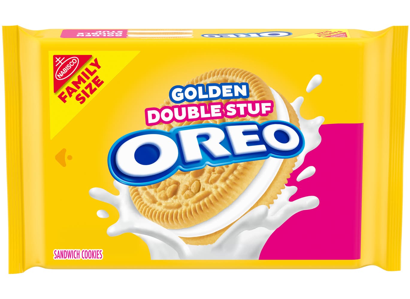 Oreo Golden Double Stuf Sandwich Cookies Family Size (18.71 oz)
