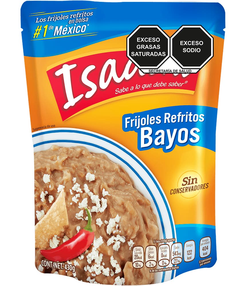Isadora · Frijoles bayos refritos (430 g)