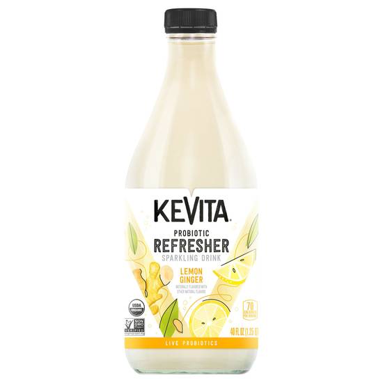 Kevita Lemon Ginger Sparkling Probiotic Drink (40 fl oz)