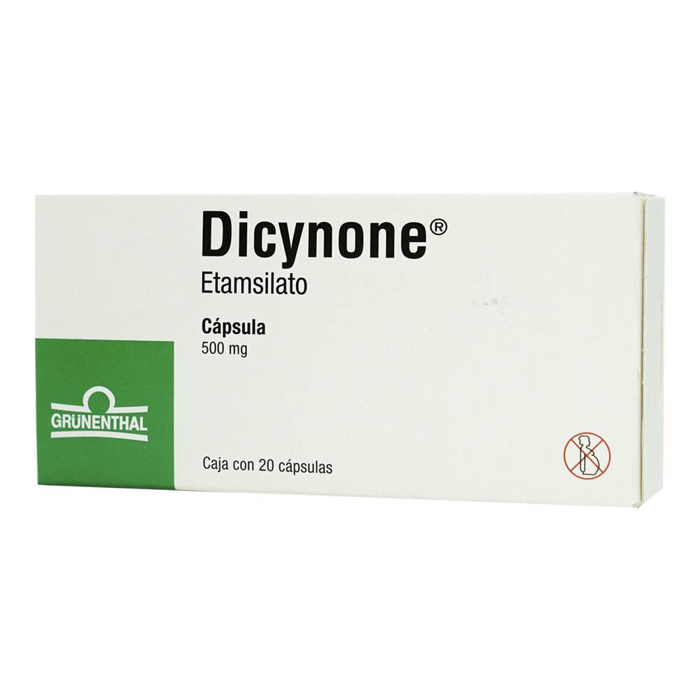 Grünenthal dicynone etamsilato cápsulas 500 mg (20 piezas)