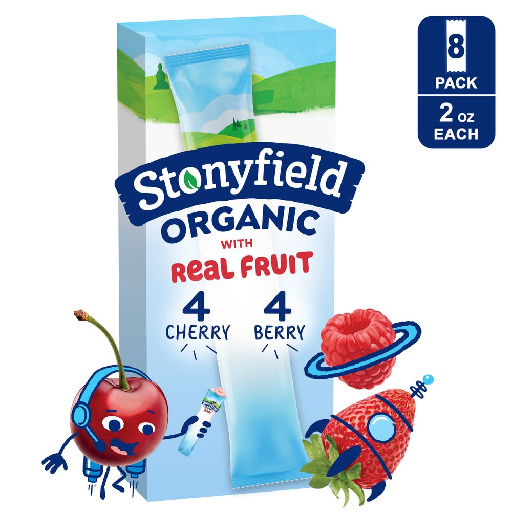 Stonyfield Organic Organic Lowfat Yogurt, Cheery & Berry (2 oz, 8 ct)