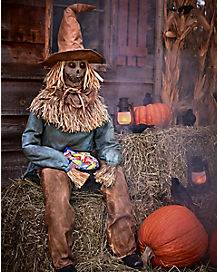 4.5 Ft Scary Sitting Scarecrow Animatronic