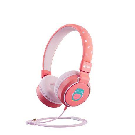 Planet Buddies Kids Wired Headphones 50% Recycled Plastic (Color: Pink)