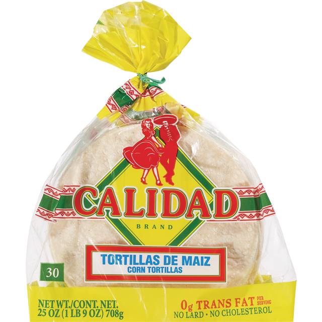 Calidad Corn Tortillas (25 oz, 30 ct)