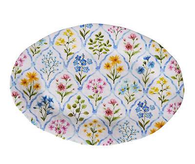 Real Living Cottage Floral Melamine Platter Plate