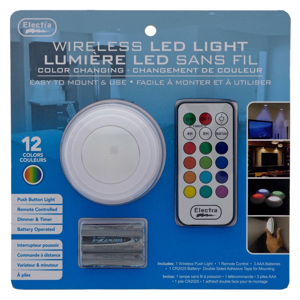 Electra lumière led sans fil avec télécommande