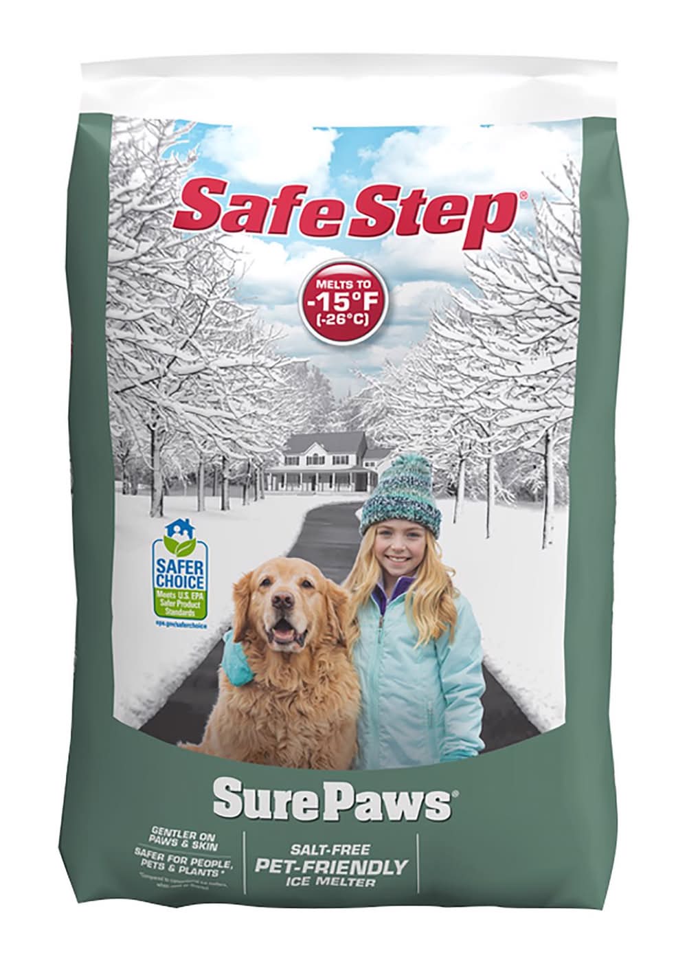 Safe Step Sure Paws Magnesium Chloride Pet Friendly Granule Ice Melt 20 Lb