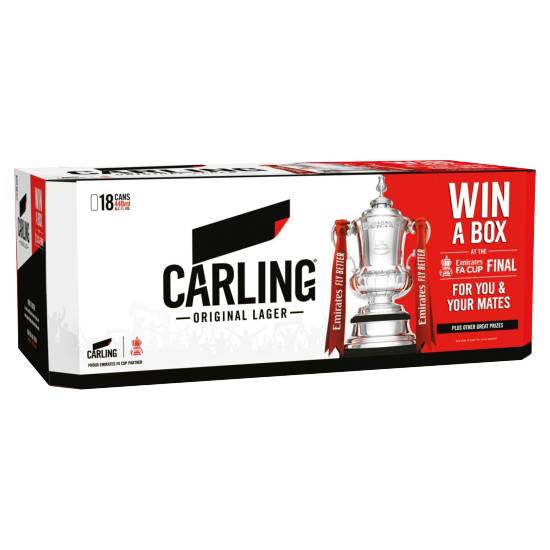 Carling Original Lager Beer Cans 18 X 440ml