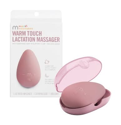 Munchkin Milkmakers Warm Touch Lactation Breastfeeding Massager, Dusty Rose