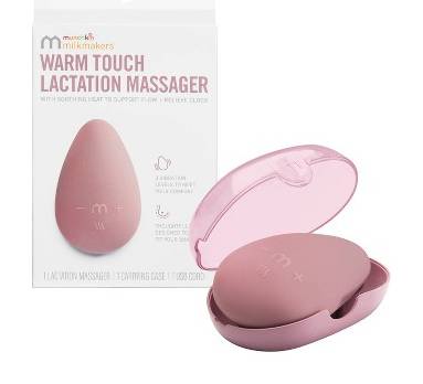 Munchkin Milkmakers Warm Touch Lactation Breastfeeding Massager, Dusty Rose
